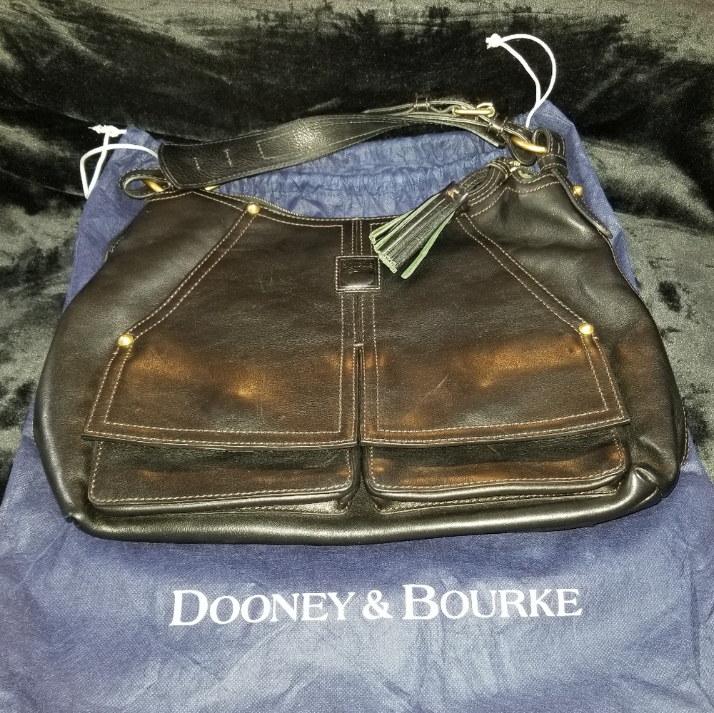 Dooney & Bourke Florentine Leather Kingston Hobo, Black